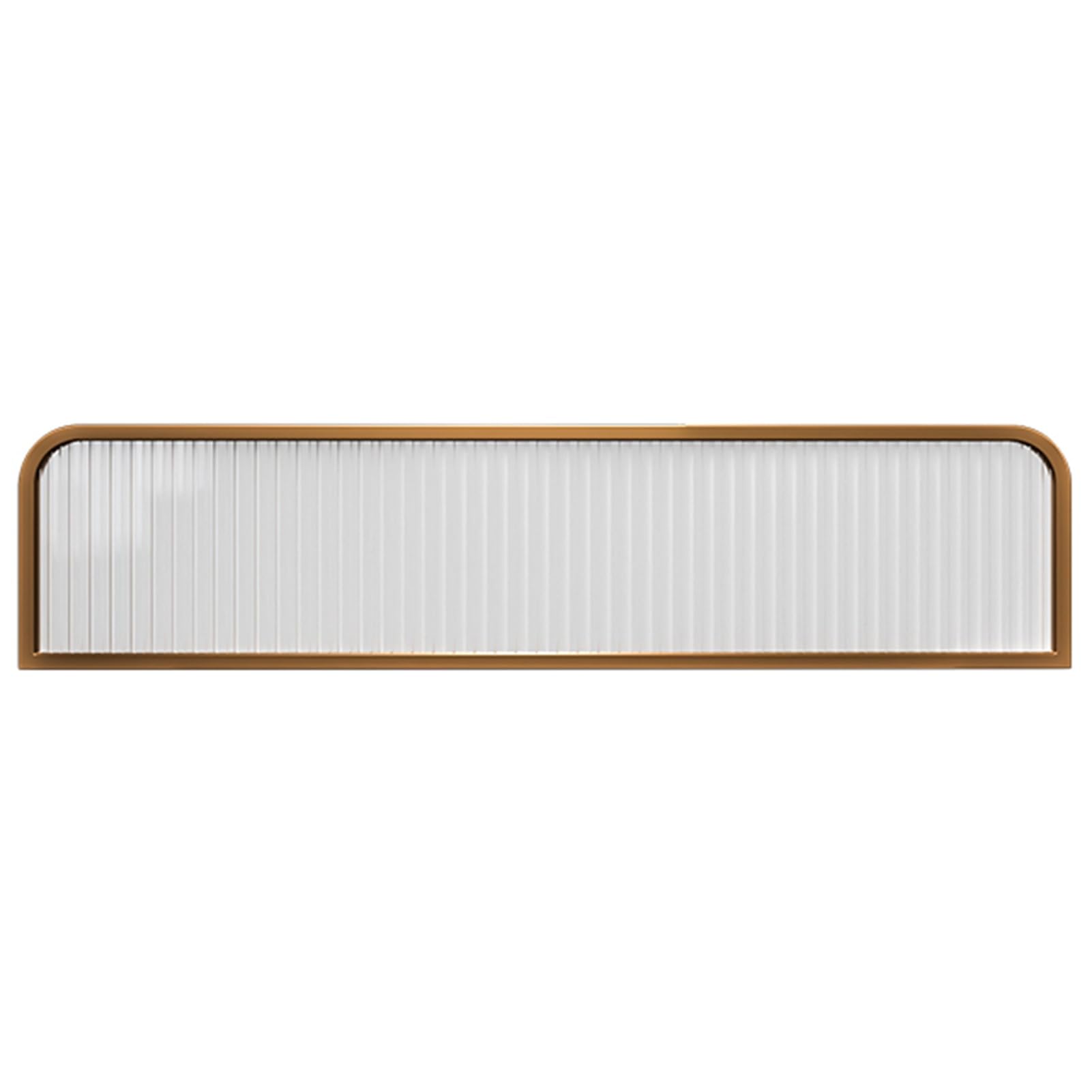 GDMDPTE Stainless Steel Dining Room Partitions Striped Glass Office Dividers for Restaurants & Bars Low Fence Screen for Desks & Dining Areas (7.87"x47.24"/20x120CM)