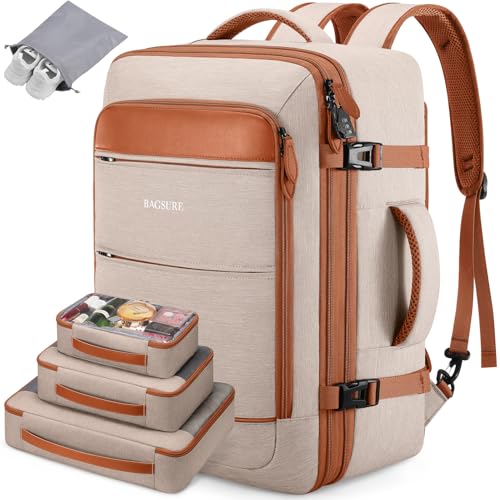 Mochila de viaje Bagsure 42L con puerto USB y compartimentos miniatura 1