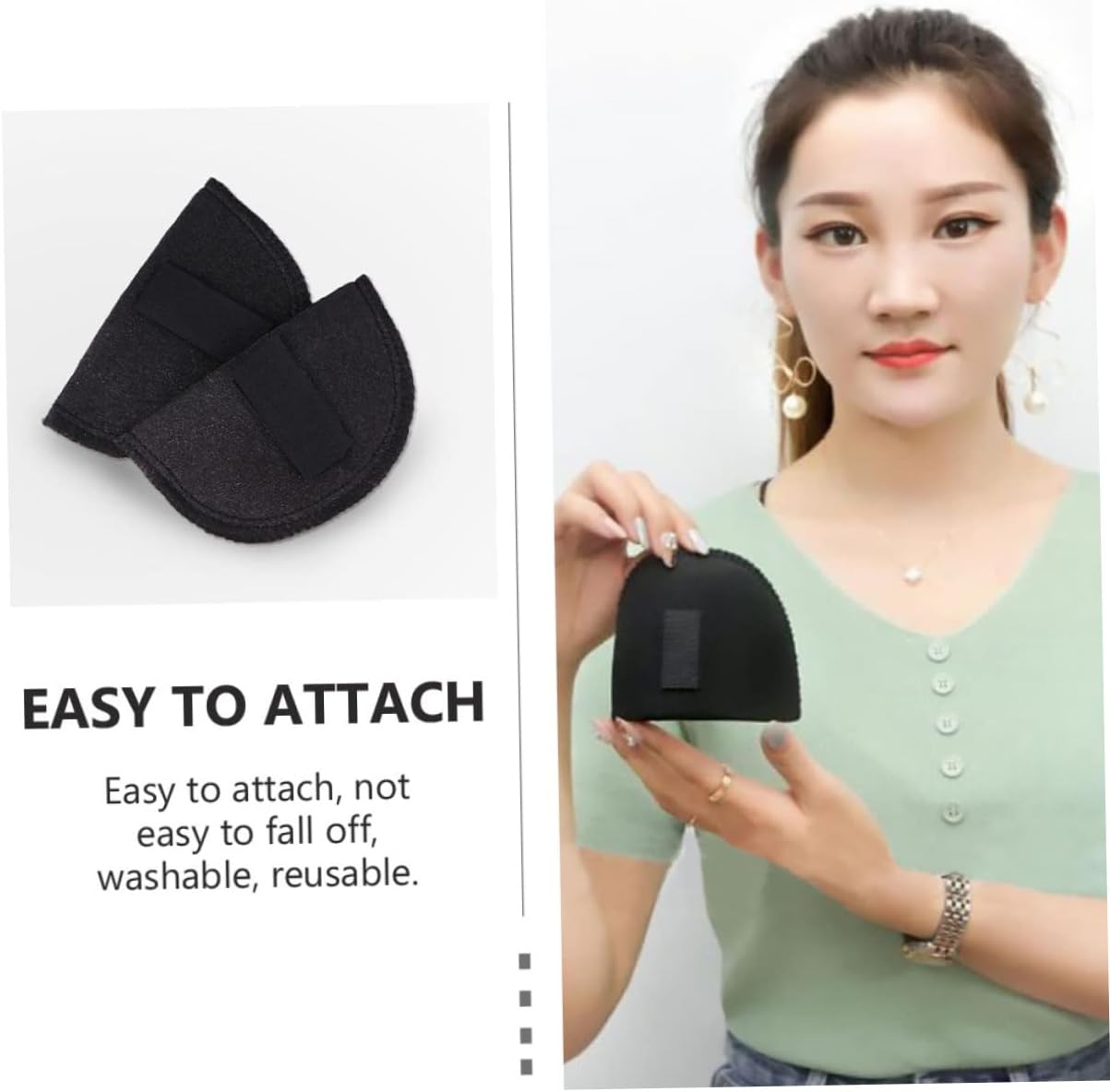 STOBOK 10pairs Invisible Shoulder Pads Upgraded Sponge - for Suits and Jackets Comfortable and Easy to Use Thin