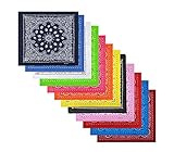 Trebien 12pcs Pañuelos Bandanas de Modelo de Paisley para C