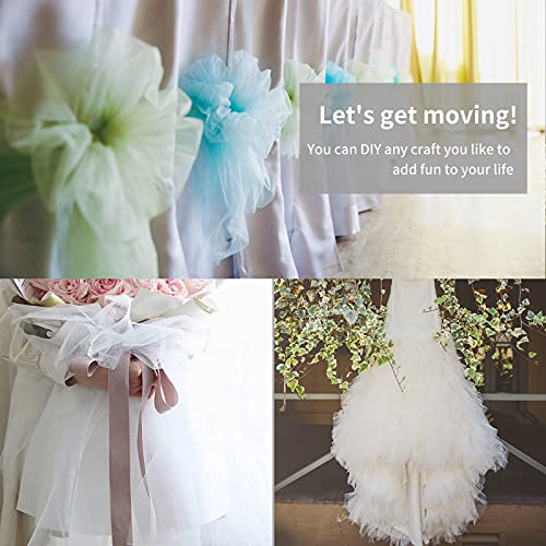 Premium 54" x 20 Yards Tulle Fabric Rolls – Ideal for Weddings, Baby Showers, and DIY Crafts – Elegant White Tulle for Stunning Decorations 5 Premium 54" x 20 Yards Tulle Fabric Rolls – Ideal for Weddings, Baby Showers, and DIY Crafts – Elegant White Tulle for Stunning Decorations - Image 4