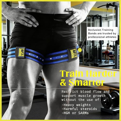 Image of Occlusion Bands, 4 Pack Blood Flow Restriction Bands for Men & Women, Booty Training Straps for Buttock Building, Glutes, HIPS & Legs to Increase Muscle Mass, Fitness Resistance Bands