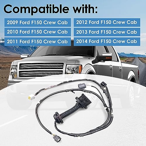 Rear Passenger Side RH Door Jumper Wire Harness Assembly for 2009-2014 Ford F150 Crew Cab,9L3Z-14630-CAA, AL3T-14632-DD, 9L3T-14632-JCA