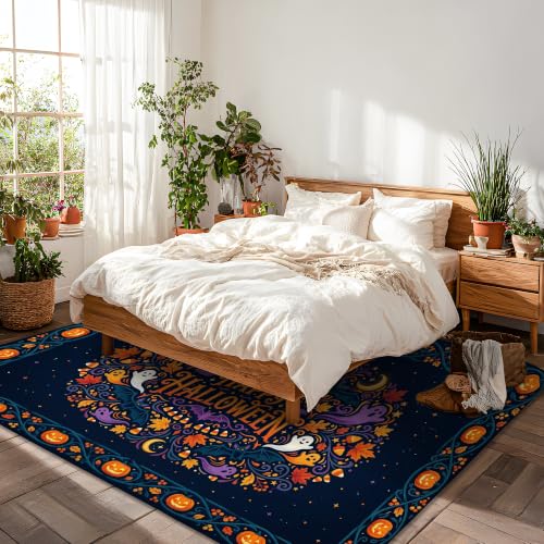 Alfombra de pelo bajo lavable con esponja protectora para dormitorio 5