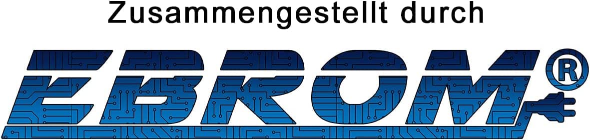 Busch Jäger Klingel & Lichtschalter Set, Glocken- & Klingel Symbol, Taster permanent beleuchtet – Typ 2020 USGL + Wippen mit Rahmen in anthrazit inkl. EBROM Phasenprüfer zur Montage der Geräte