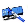 Premium Student Home Use Led Bright Light Ent Diagnostic Otoscope Pocket Size Blue 1 Extra Replacement Bulb Cynamed