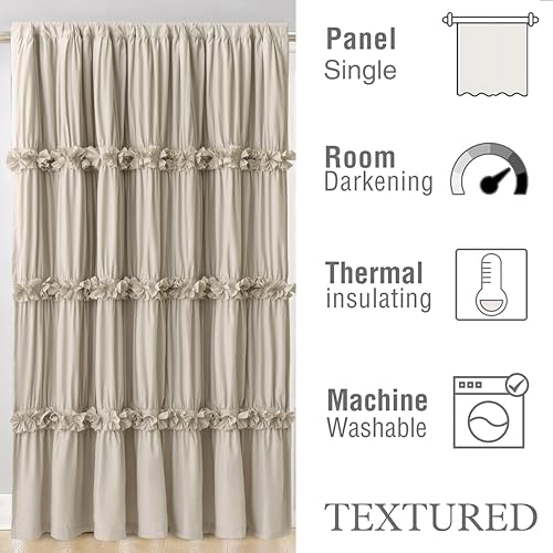 Image of Homechoice Decor Boho Room Divider Curtains Single Panel, 100 inch W x 84 inch L