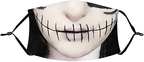 Miniatura 5 de Pasamontañas reutilizable con diseño de calavera para decoración facial, bandanas ligeras y divertidas, bufanda de esqueleto para mujeres y hombres
