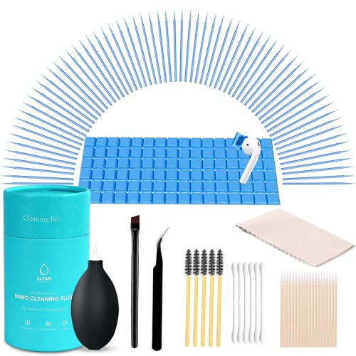 Cleaner Kit for Airpod Cleaning, 262 Pcs Airpod Cleaner kit with Cleaning Swabs Cleaning Putty Cleaning Brush Tweezers, Electronics Cleaner kit for Earbud/iPhone/Laptop/Camera