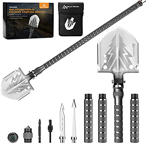 Preisvergleich Produktbild Brace Master Klappschaufel Multifunktionale Campingschaufel Outdoor Survival Schaufel Militärschaufel Leicht zu tragen und verstellbar für Camping, Outdoor, Garten, Wandern (Einzel)