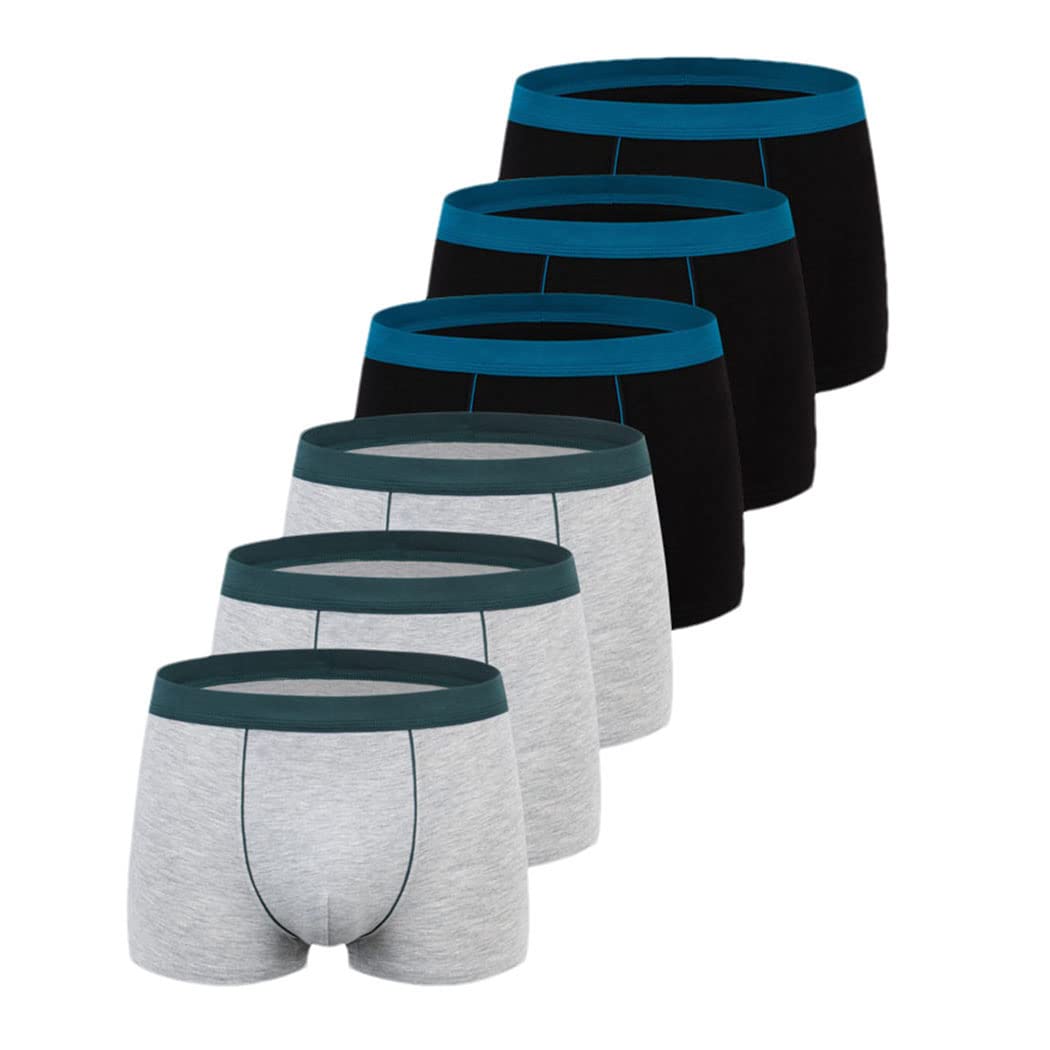 keusyoi 6 Pz/lotto Intimo Di Grandi Dimensioni Boxer Degli Uomini Solido Cotone Mutandine Uomo Senza Cuciture Traspirante Mens Boxer