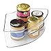 mDesign Lazy Susan Storage Bin with Handle for Kitchen Cabinets, Pantry - 1/4 Wedge, Small, Clear