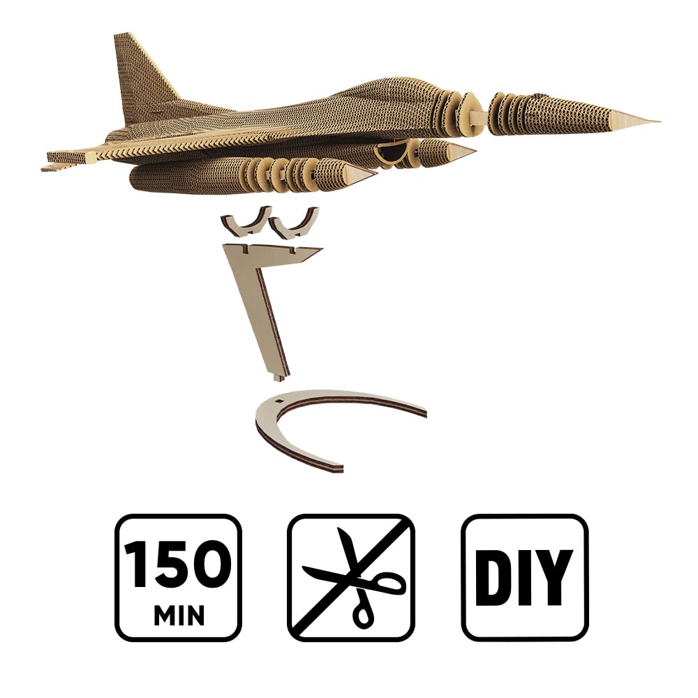 Avion de Chasse F-16 Puzzle 3D en Carton – Maquette à Monter