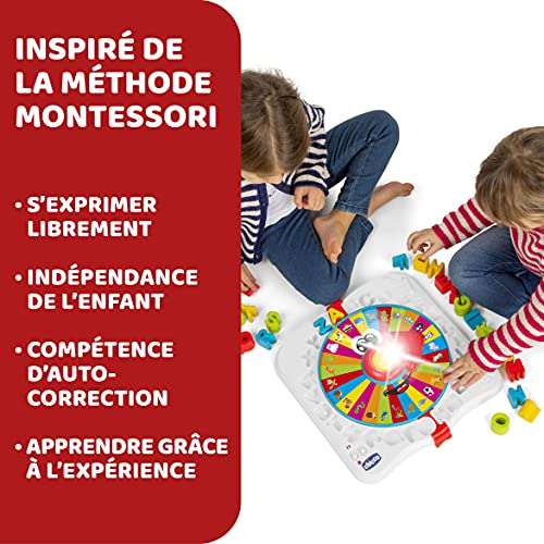 Chicco Baby Professeur Bilingue FrançaisAnglais Table d'Activités pour Enfants Trieur de Formes Jouet Interactif Educatif Parlant Inspiré de la Méthode Montessori Jouet Enfant 2 à - vue 8