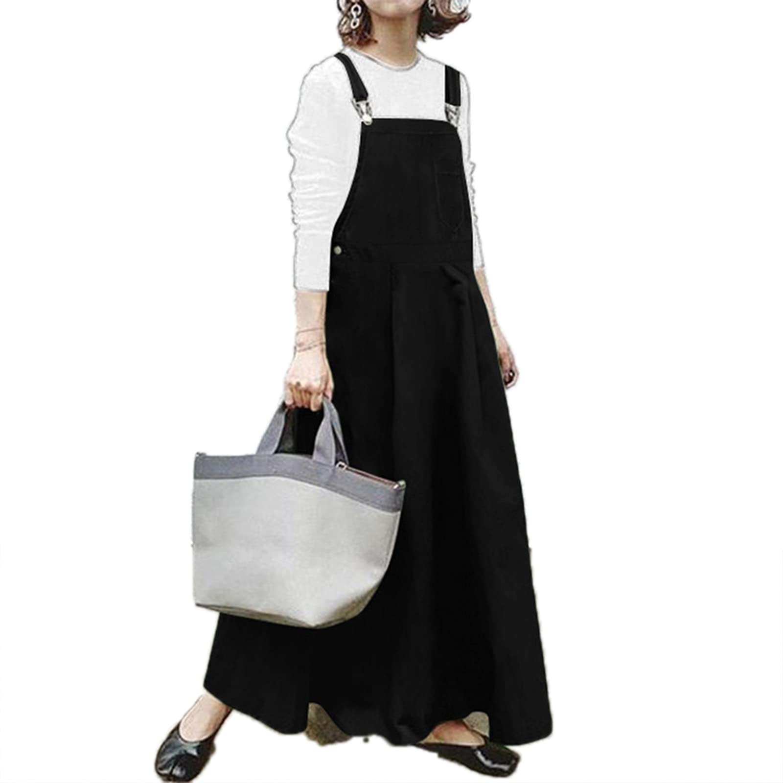 Each Women Women's 66 Long Suspender Skirts Dungaree Dress Pinafore A-Line Dresses Tartan Plaid Skater Skirt