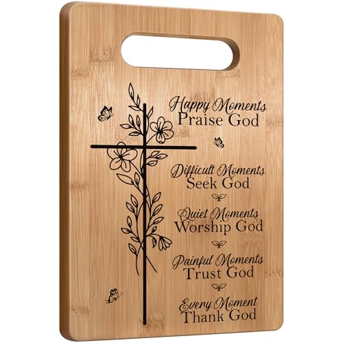 Image of First Communion Gifts, Christian Gifts For Women Faith Religious Gifts Inspirational Gifts, Bible Verse Gifts For Elderly Jesus Cross Scripture Gifts, Christmas Cutting Board Gifts for Women Friend