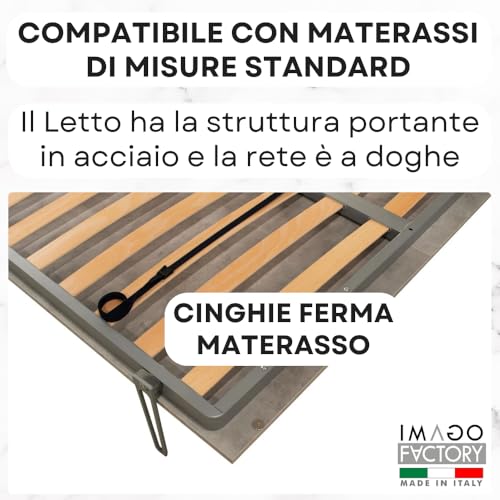 IMAGO FACTORY Kento – Klappbett, Funktionsbett, Schrank mit Doppelklappbett, Wandbett, Platzsparend Bett, Matratze Nicht Enthalten, das Bett Kommt Zerlegt an, Betonfarbe – Bild 7