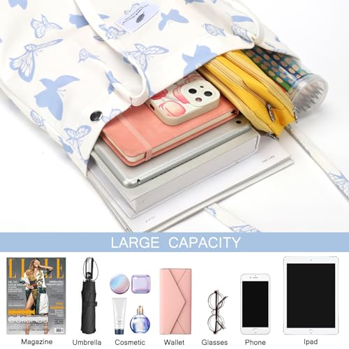 Image of Ayieyill Corduroy Tote Bag for Women Canvas Shoulder Cord Purse with Inner Pocket