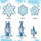 Fuwraixis 3 Etagen Frozen Kuchen Stand, Schneeflocke Karton Kuchen Stand, Kuchen Dekorationen, Prinzessin Thema Geburtstag Party Dekorationen für Mädchen und Kinder