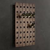 Wine Rack Wall Mounted Riddling Rack for 48 Bottles, Wall Mounted Wine Racks, 50.7x30.3inch Imported Pine Wood Wine Rack, Wine Glass Bottle Rack, for Living Room, Kitchen, Dining Room