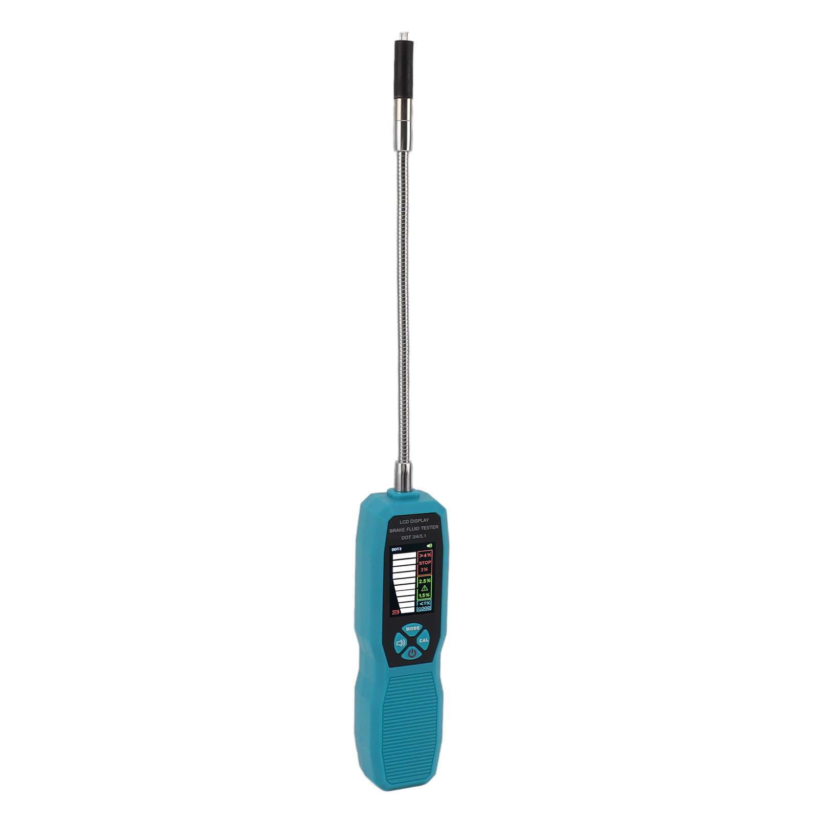 Tester per Liquido Freni con Schermo LCD & Allarme – Analizzatore per Olio Idraulico DOT3, DOT4, DOT5.1