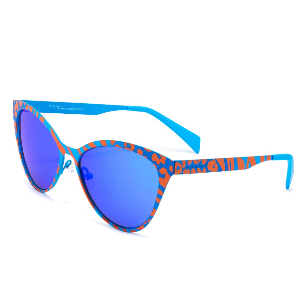 Lunettes De Soleil Italia Independent I-I MOD METAL 022 Bleu Ciel - Femme Neuve