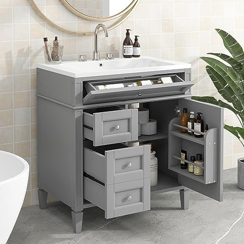Amazon.com: LUMISOL 30" Bathroom Vanity with Single Sink, Modern ...