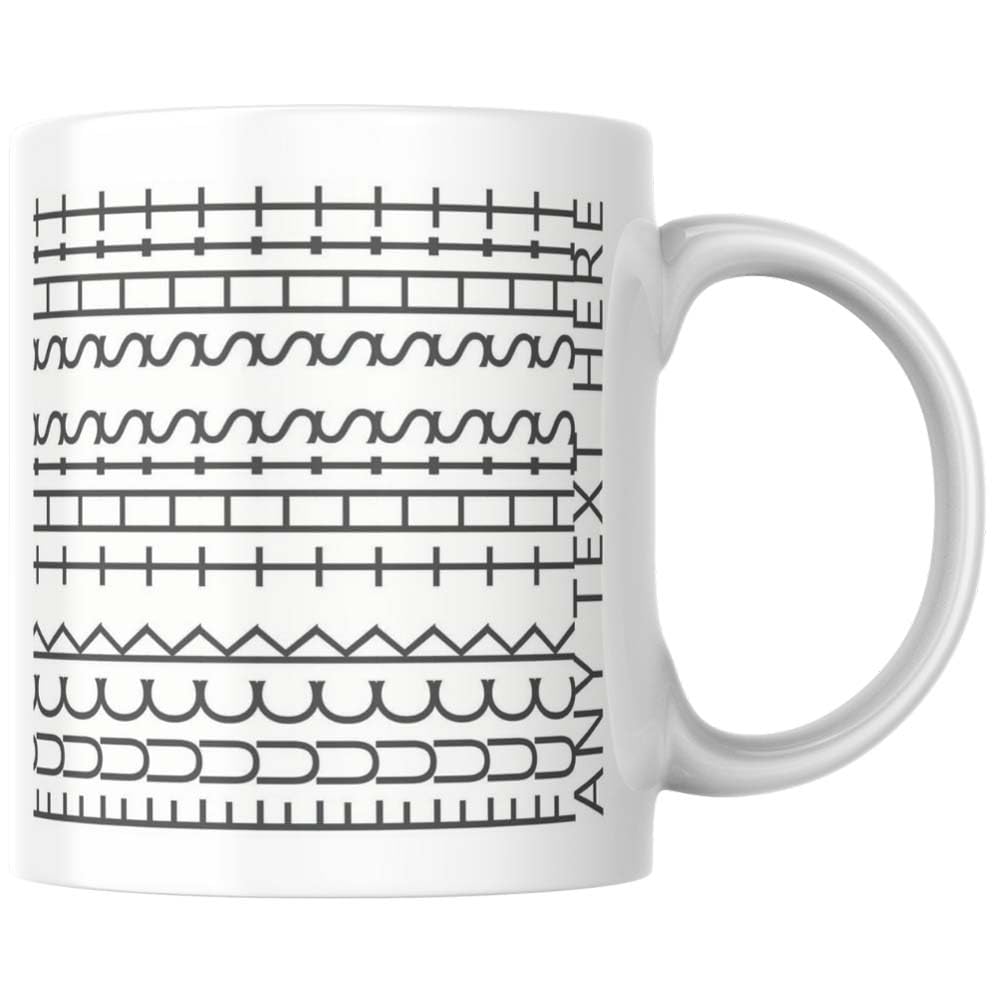 MUGGZ Personalised Rude Mug – Fuck This Shit Tyre-Tread Style – Black Wraparound Text and Name at Side – Custom Coffee Cup Gift - Adult Humour Sarcastic Gifts for Friends, Family and Colleagues