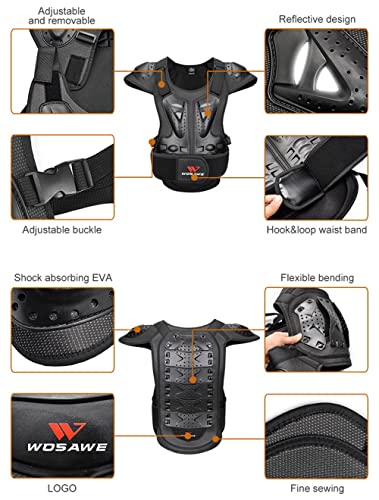 image for WOSAWE Adults Motorcycle Body Armor ATV Protective Vest Dirtbike Chest
