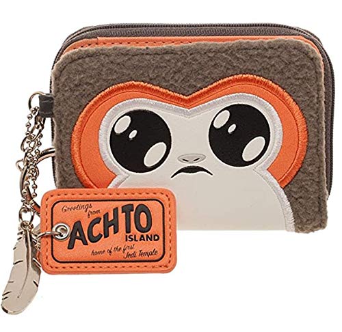 S Wars Porg Face Coin Purse Clutch Wallet