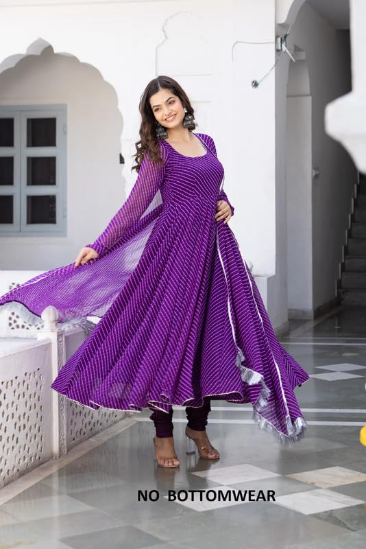 Image of Women's Georgette Anarkali Gown with Dupatta Set | Festive | Traditional | Wedding 190 Aarohi