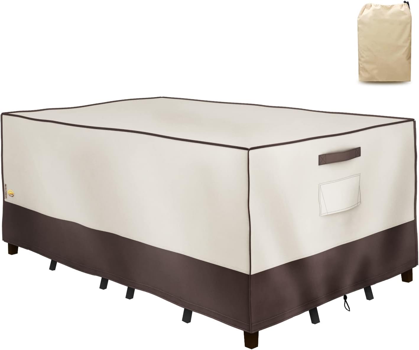 F&J Outdoors Patio Furniture Cover Waterproof 7 Piece Outdoor Sectional Cover 90x60x27.5 inch Eco-Friendly Fabric UV Resistant Cover : Patio, Lawn & Garden