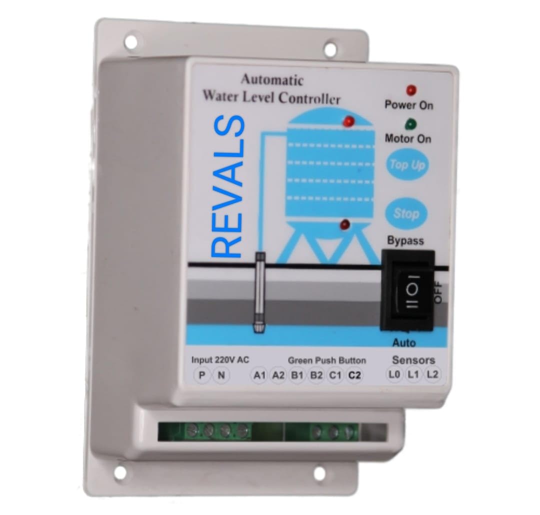 REVALS Water Level Indicator with Musical Alarm Tank Full and Buzzer on Tank Empty Overflow Bell (Voice Wired Sensor Security System) - Pack of 1-image-43