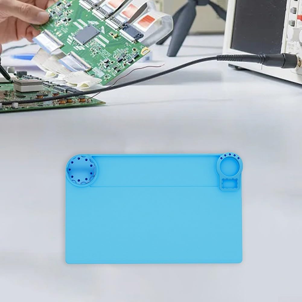 Lötmatte TE-733, hitzebeständige Arbeitsmatte, Lötstation-Set, Silikon-Pad für Elektronik-Reparatur-Werkbankschutz