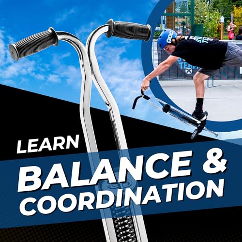 Image of Flybar Super Pogo Stick for Kids & Adults 14+ - Strong Spring for Tricks & High Jumping - Steel Frame with Reinforced Foot Pegs - Classic Trick Pogo Stick for Beginners & Pros - Supports 120-210 lbs