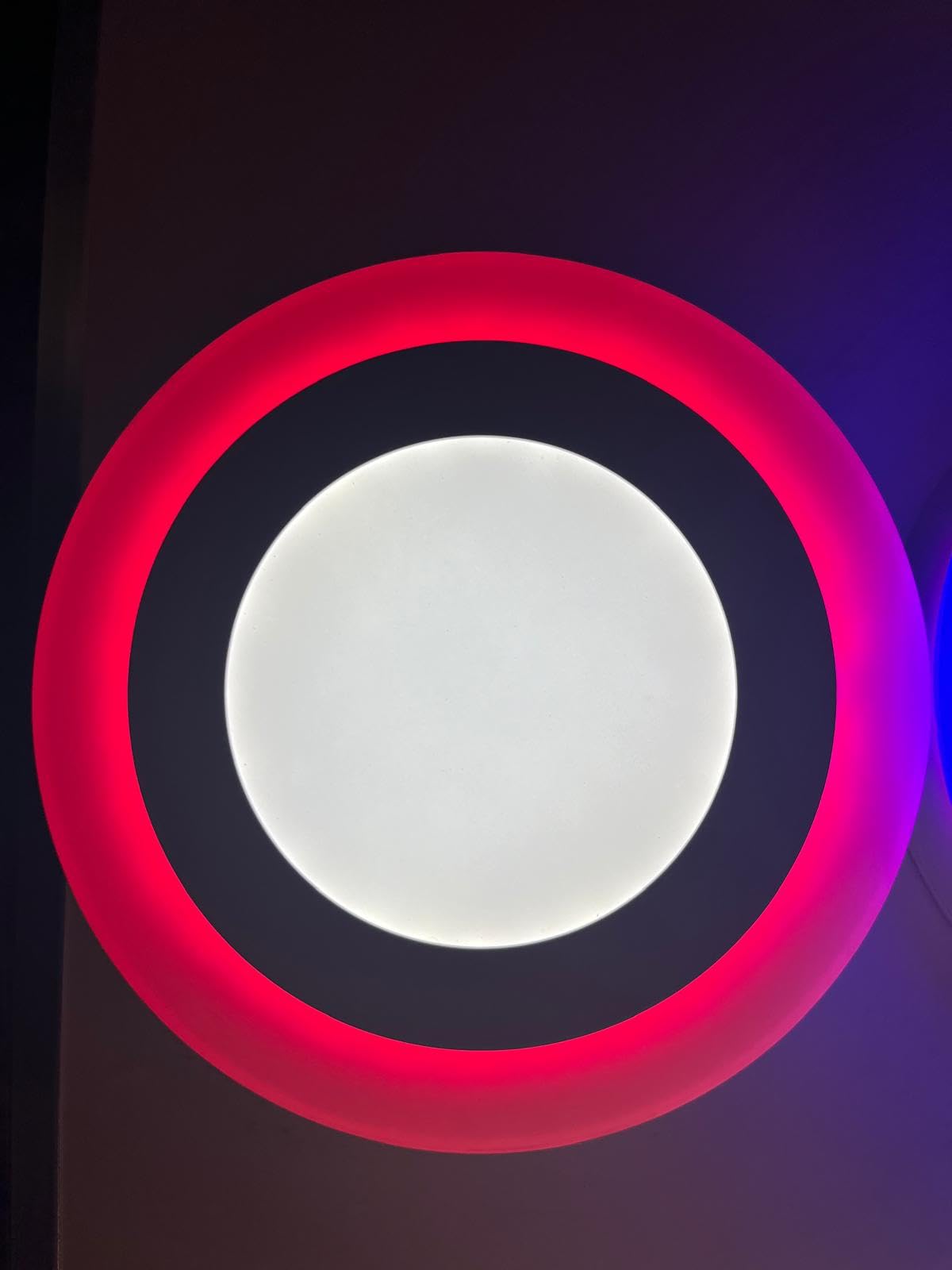 White+Red Edge-Lit Surface Panel Light LED Ceiling Light All Rooms