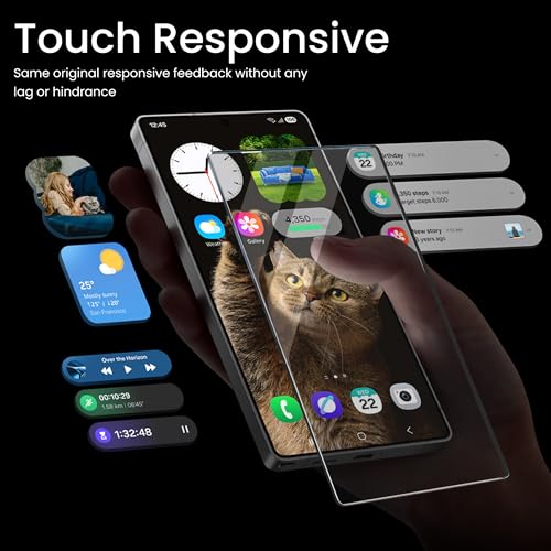 Image of UNBREAKcable EZ Fit Tempered Glass Screen Protector Compatible with Samsung Galaxy S25 Plus & Galaxy S24 Plus | 9H Tempered Glass Screen Guard | Full Coverage HD Clear Protection | Anti-Smudge & Anti-Fingerprint | Easy Install Alignment Tray | Pack of 2