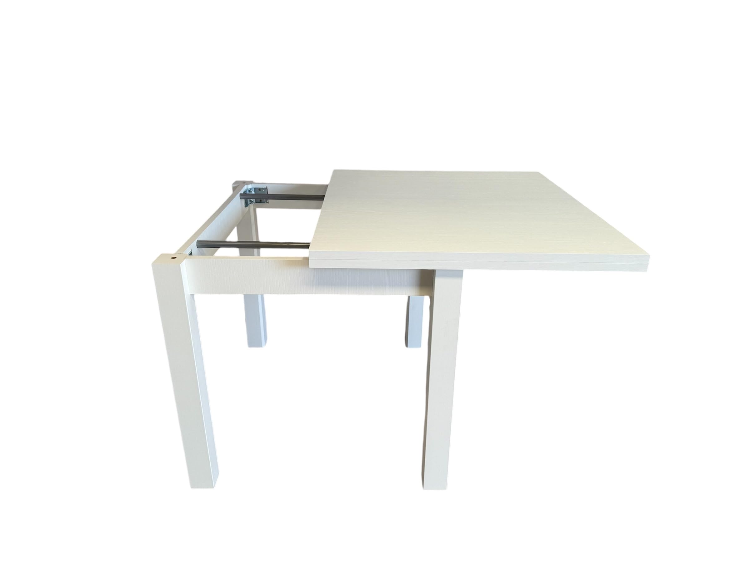 Mesa Libro Blanca Extensible, salón Comedor o Cocina de 90 x 80 Extensible 160 cm