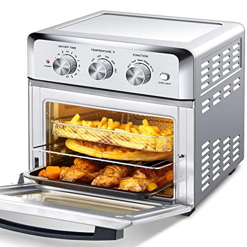 Geek Chef Air Fryer, 6 Slice 11QT Air Fryer Toaster Oven Combo, Air Fryer Oven,Roast, Bake, Broil, Reheat, Fry Oil-Free, Extra Large Convection Countertop Oven, Accessories Included, Stainless Steel