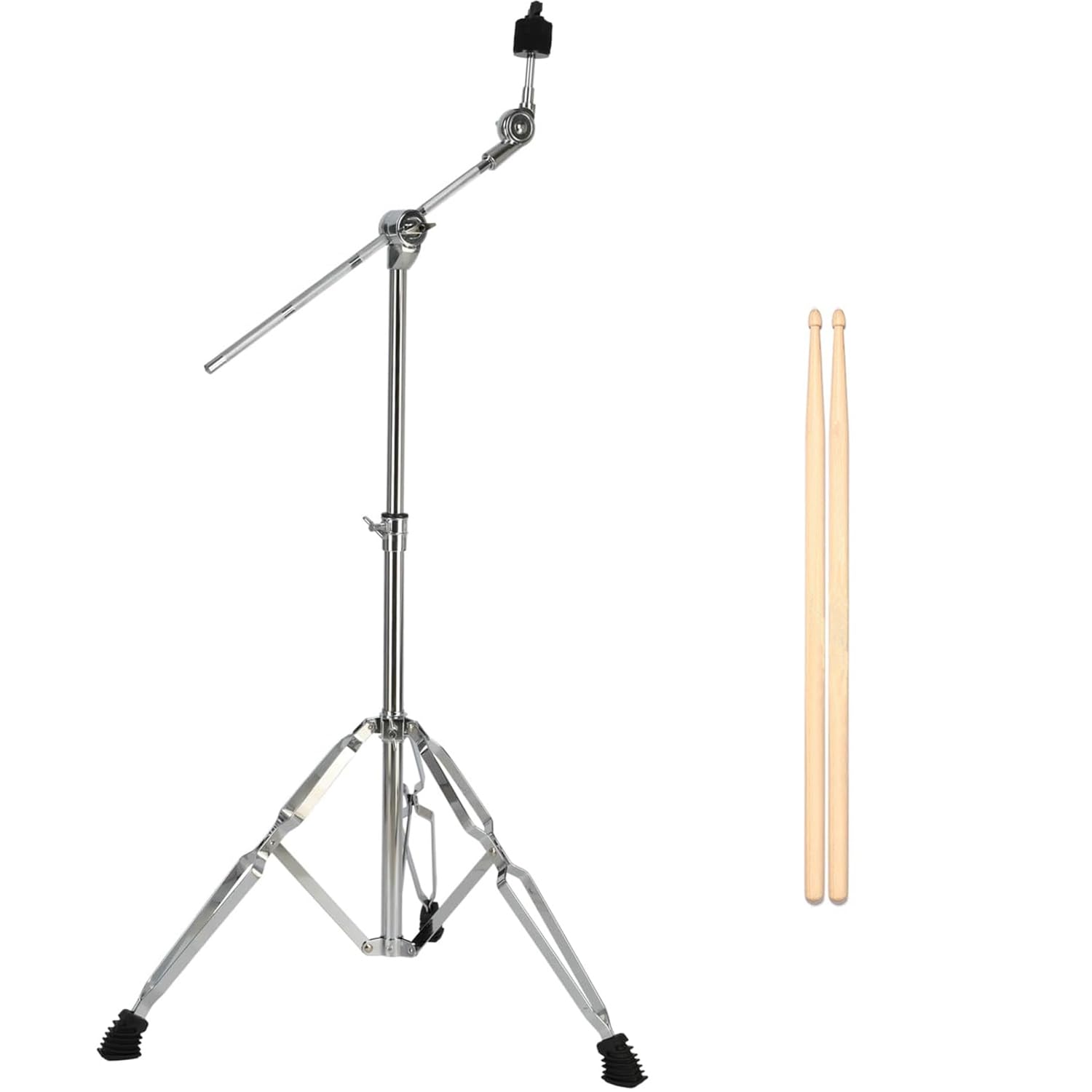 A-xctoe Supporto standard per asta per piatti a doppio braccio regolabile 71,1 - 119,9 cm per batteria Hardware Supporto per percussioni Set di attrezzi per batteria Set di hardware per il montaggio