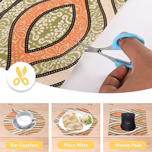 Image of Kuber Industries Pack of 2 Waterproof & Durable 5 Meters Kitchen Mats for Shelf Liner Roll | Wipeable Fridge Sheets for Shelves Cabinet Drawer | Gripper Design - Green & Orange