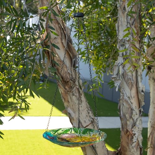 Mangeoire en verre multicolore décorative, le cadeau idéal pour jardin - 3