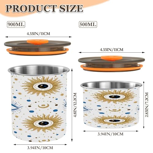 Contenedor hermético para café acero inoxidable 17 oz miniatura 2