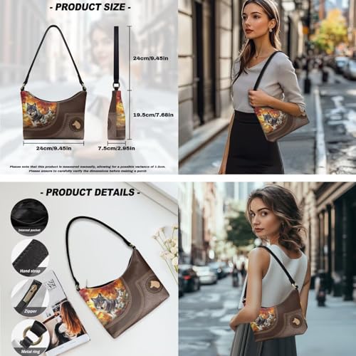 Lotusorchid Wallet Purse Shoulder Bag Set for Women, PU Leather Handbag Shoulder Bag and Wallet4