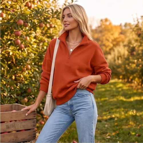 Women Zip Up Hoodie Oversized Relaxed Fleece Lightweight Sweatshirt - image 7