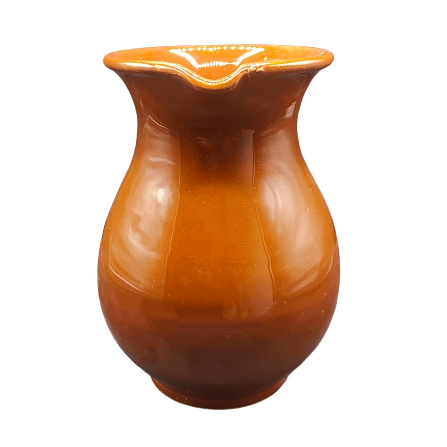 Brocca Artigianale in Terracotta Smaltata Stile Rustico Fatta a Mano – Acqua, Vino – Design Classico Altezza 18/20 cm 2307251102