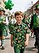 uideazone St. Patrick's Day Hawaiian Shirts for Boys Kids 7t Fashion 3D Printed Shamrock Button Down Shirt Short Sleeve Green Top Clothes 7-8T