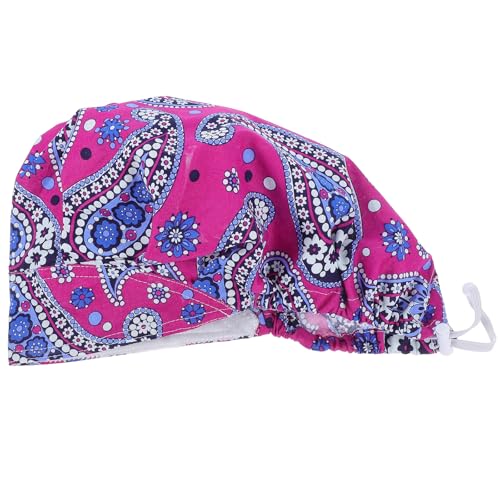 Calot de bloc opératoire violet ajustable avec bandeau anti-transpiration pour infirmière