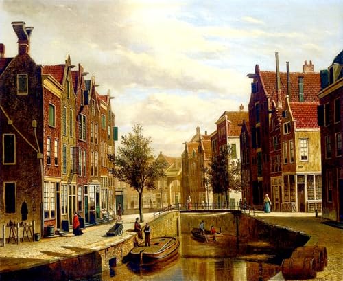 Graffiti Art Mural un canal hollandais Willem Koekkoek décoration poster