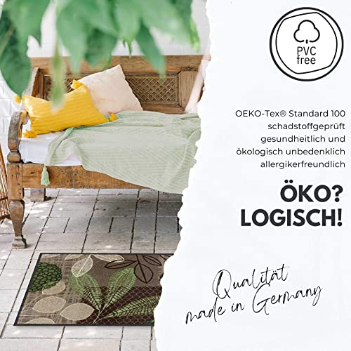 Efia Salonloewe Fußmatte waschbar Hereingedackelt 50x75 cm Eingangs-Matte Hunde lustig Willkommen